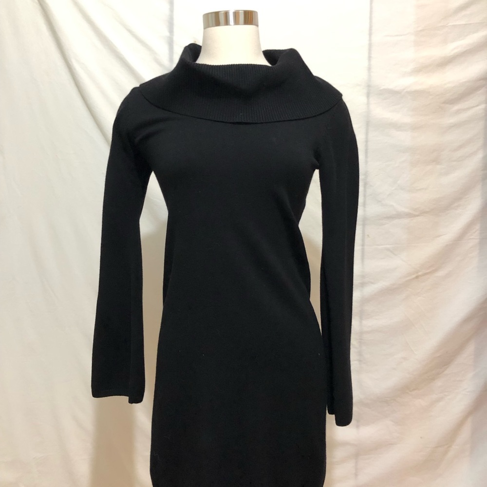 Joan Vass LBD Turtleneck Sweater Dress